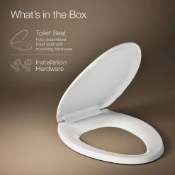 Quick-Release™ elongated toilet seat^Kohler Hot