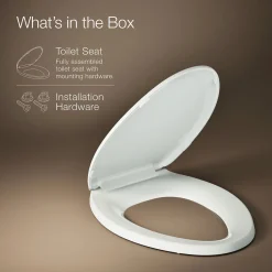 Quick-Release™ elongated toilet seat^Kohler Hot