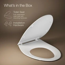 Quiet-Close™ elongated toilet seat^Kohler