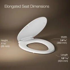 Quiet-Close™ elongated toilet seat^Kohler Online