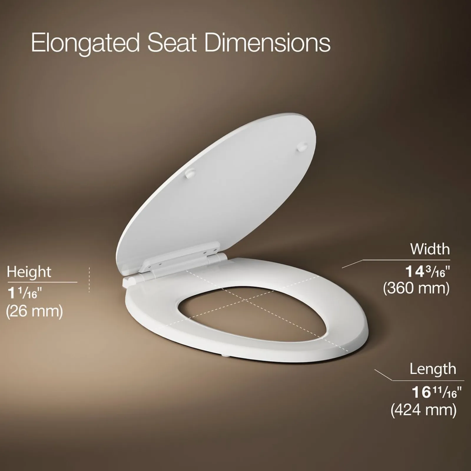 Quiet-Close™ elongated toilet seat^Kohler Online