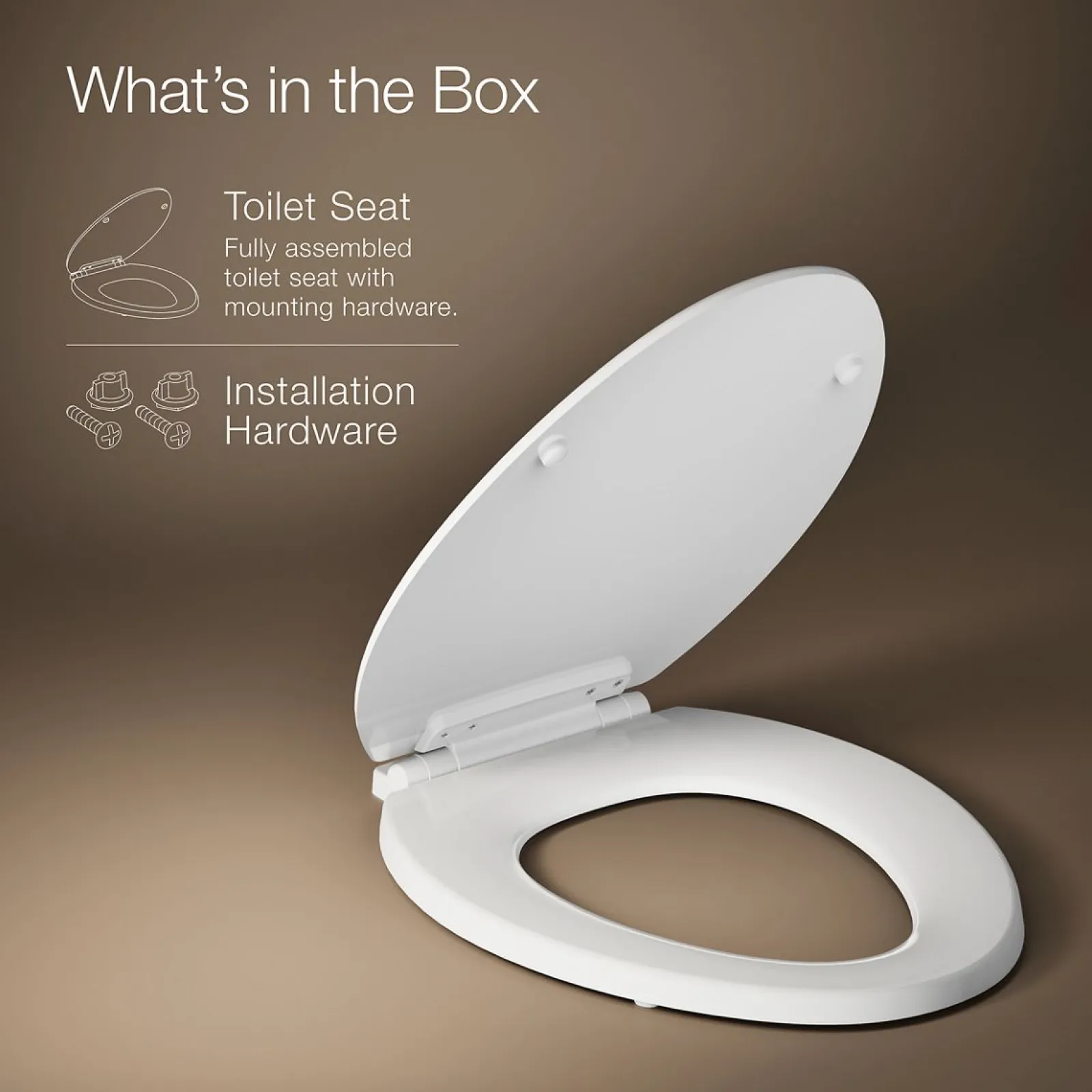 Quiet-Close™ elongated toilet seat^Kohler Online