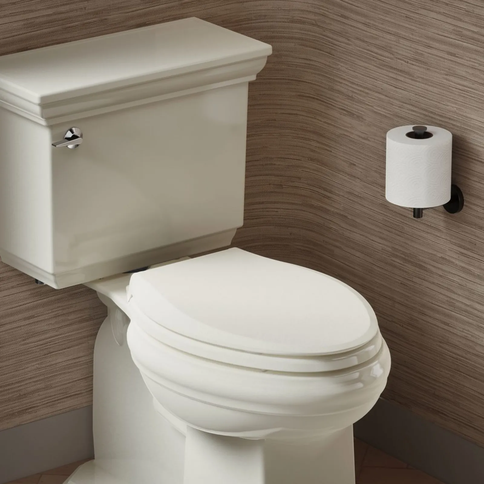 ReadyLatch® Quiet-Close™ elongated toilet seat^Kohler