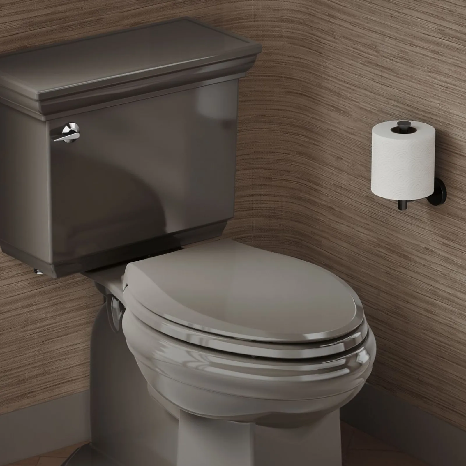 ReadyLatch® Quiet-Close™ elongated toilet seat^Kohler