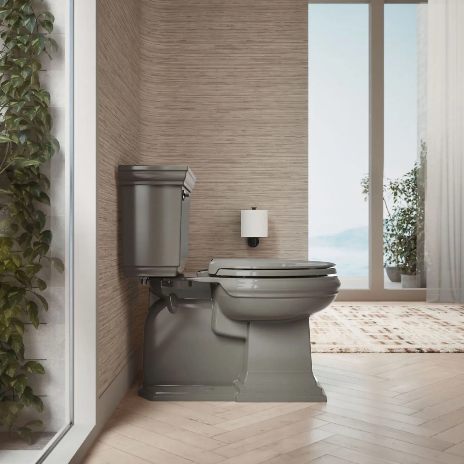 ReadyLatch® Quiet-Close™ elongated toilet seat^Kohler