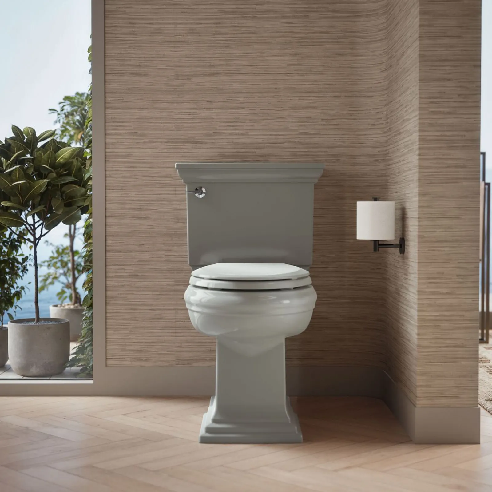 ReadyLatch® Quiet-Close™ elongated toilet seat^Kohler