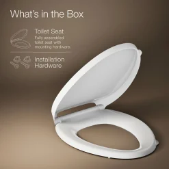 ReadyLatch® Quiet-Close™ elongated toilet seat^Kohler