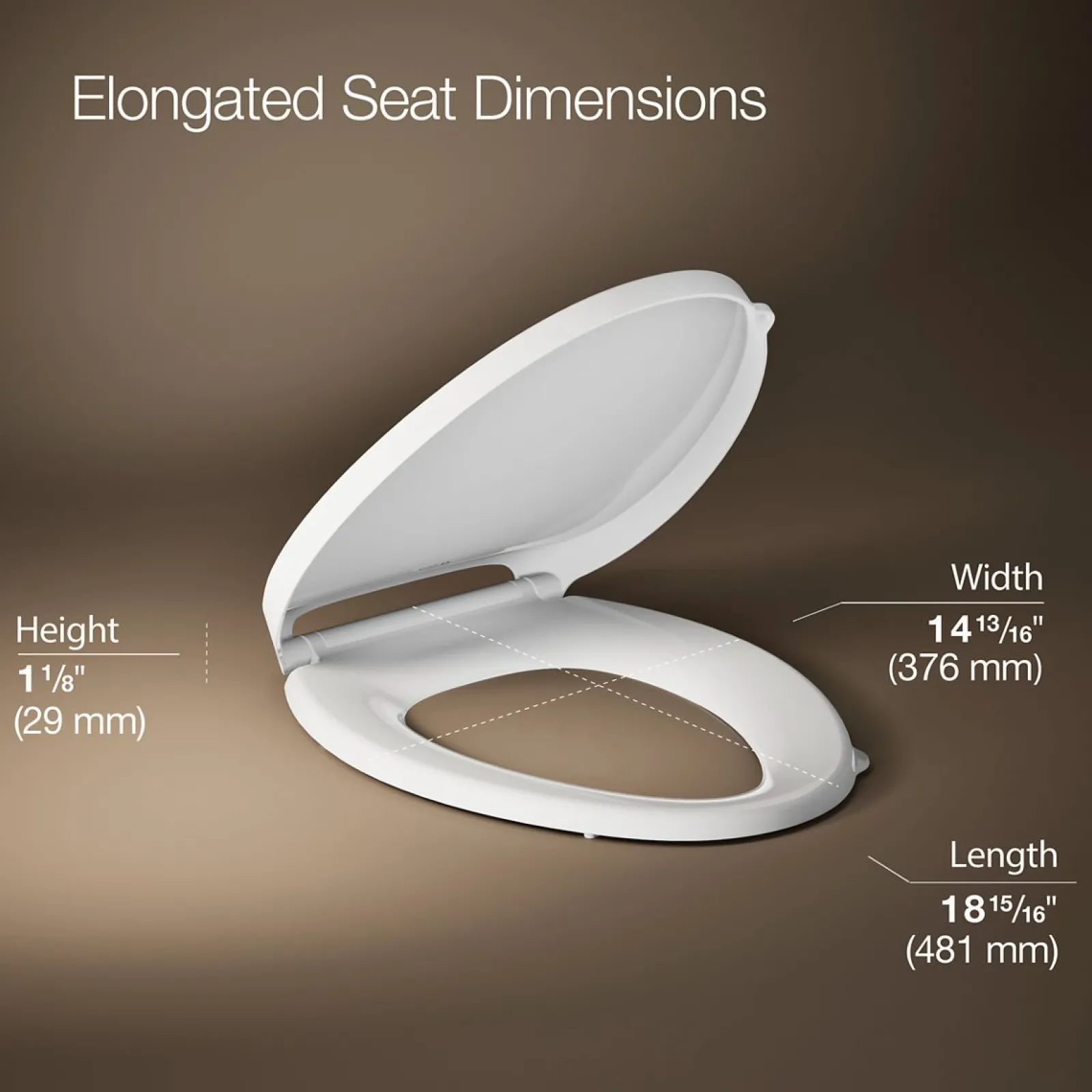 ReadyLatch® Quiet-Close™ elongated toilet seat^Kohler