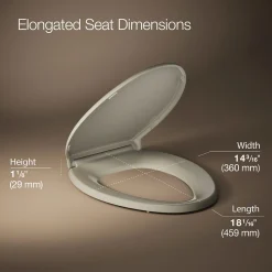 ReadyLatch® Quiet-Close™ elongated toilet seat^Kohler Sale
