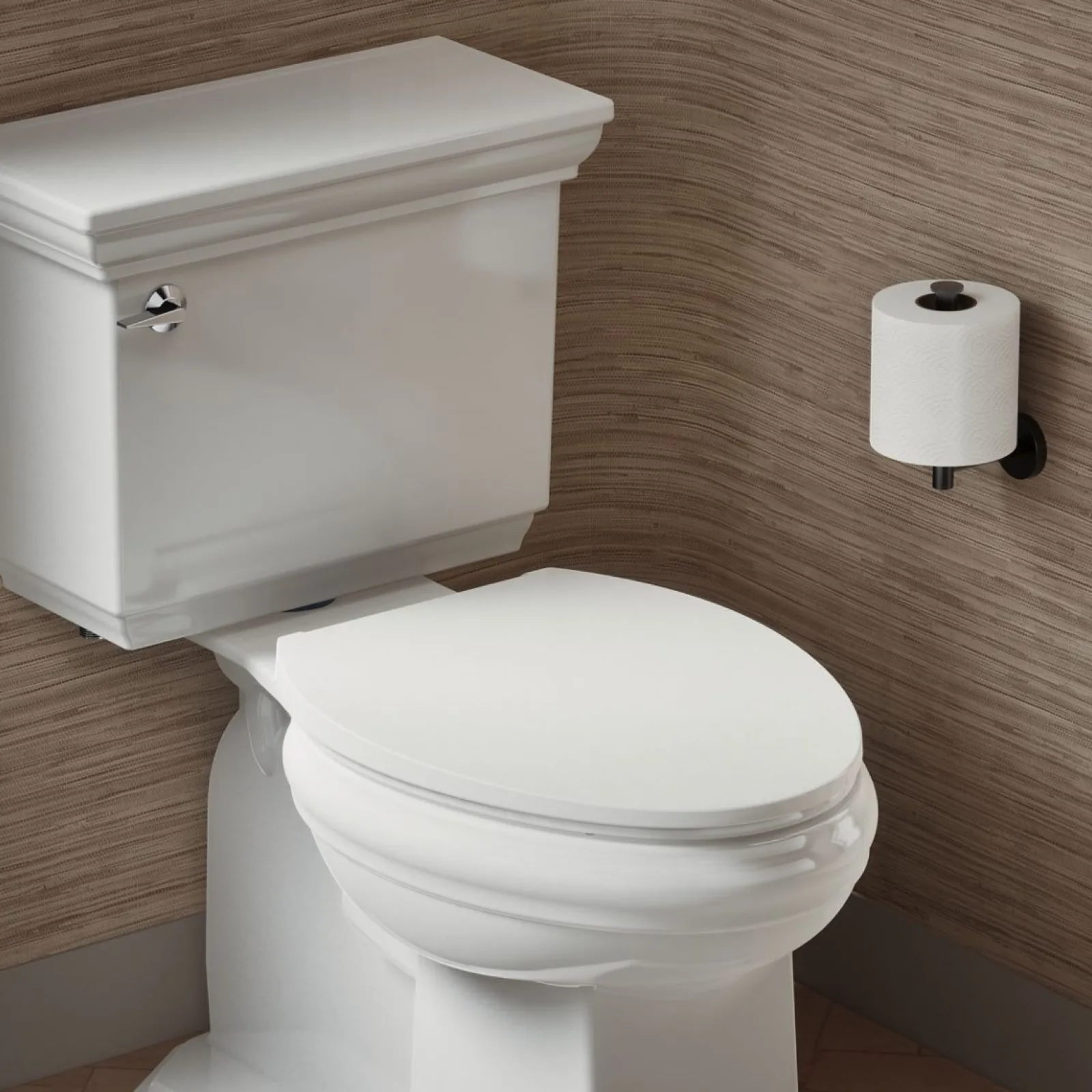 ReadyLatch® Quiet-Close™ elongated toilet seat^Kohler Best