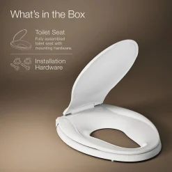 ReadyLatch® Quiet-Close™ elongated toilet seat^Kohler Best