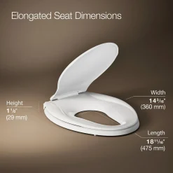 ReadyLatch® Quiet-Close™ elongated toilet seat^Kohler Best