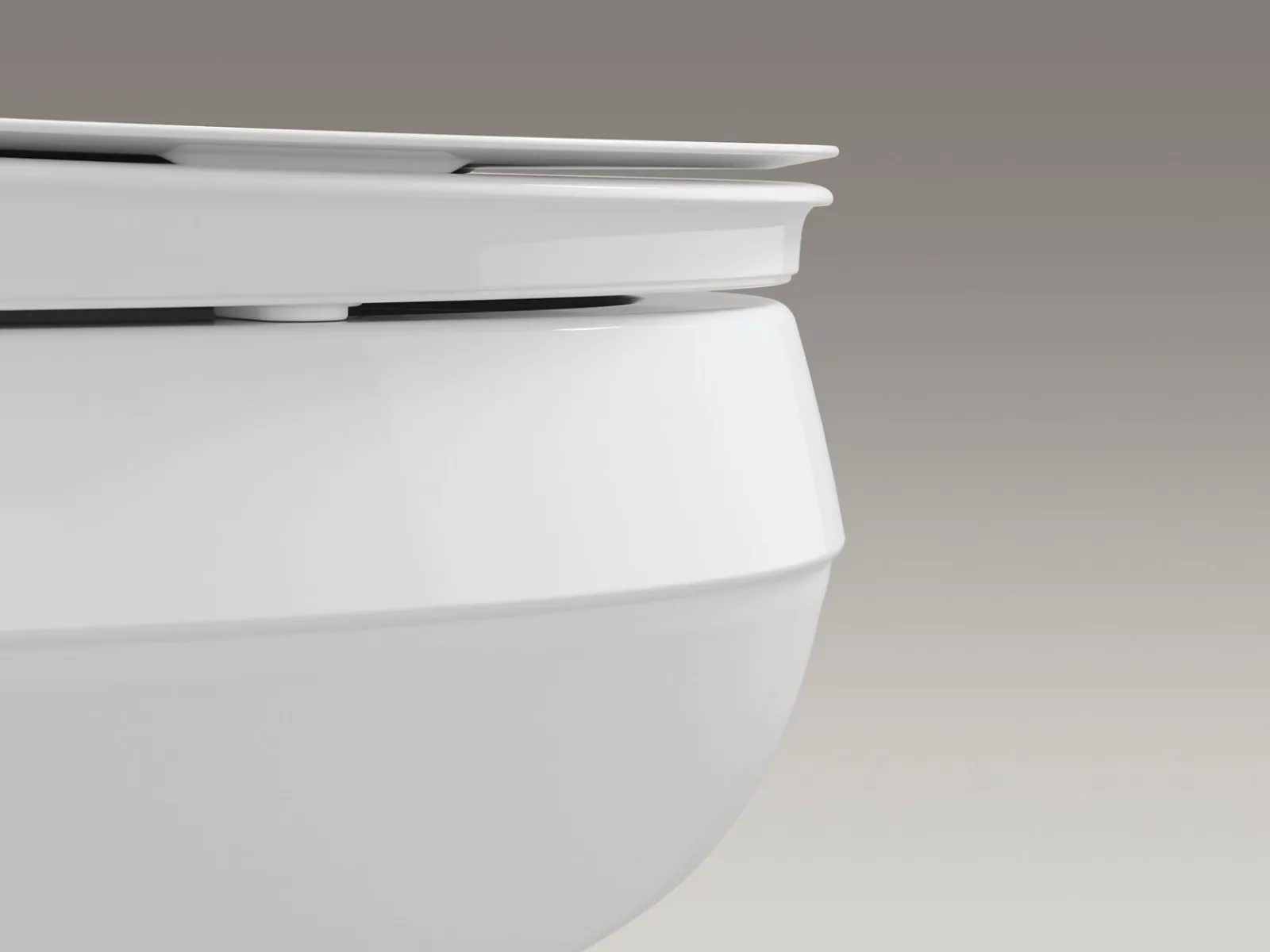 ReadyLatch® Quiet-Close™ elongated toilet seat^Kohler Hot
