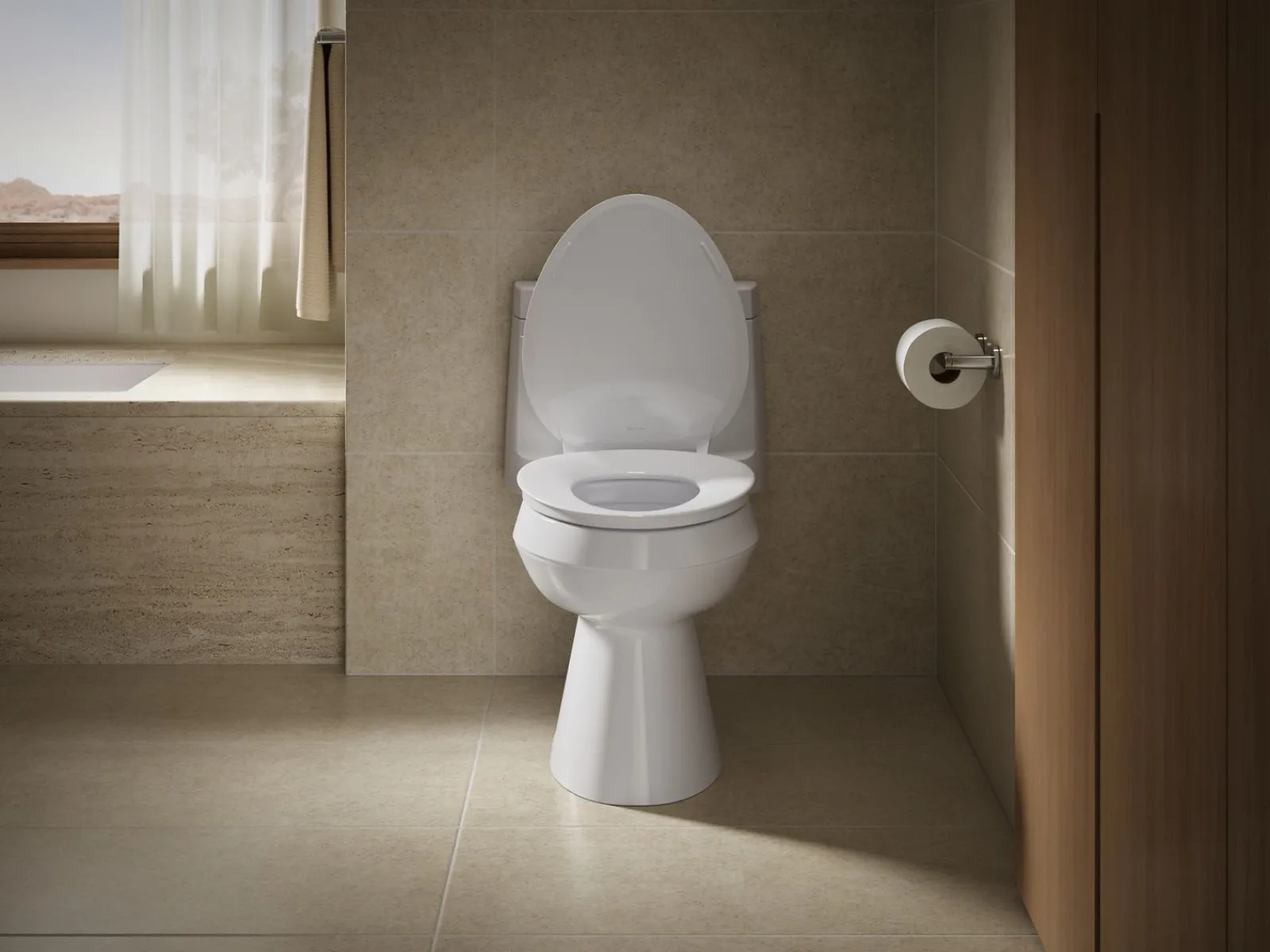 ReadyLatch® Quiet-Close™ elongated toilet seat^Kohler Hot