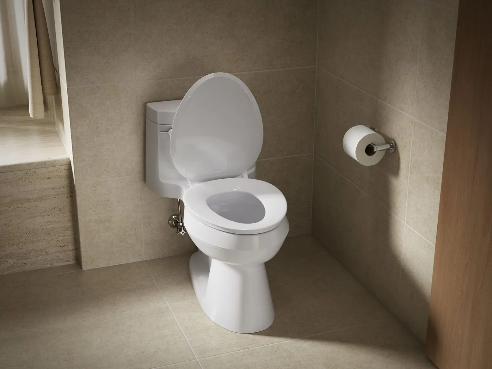 ReadyLatch® Quiet-Close™ elongated toilet seat^Kohler Hot