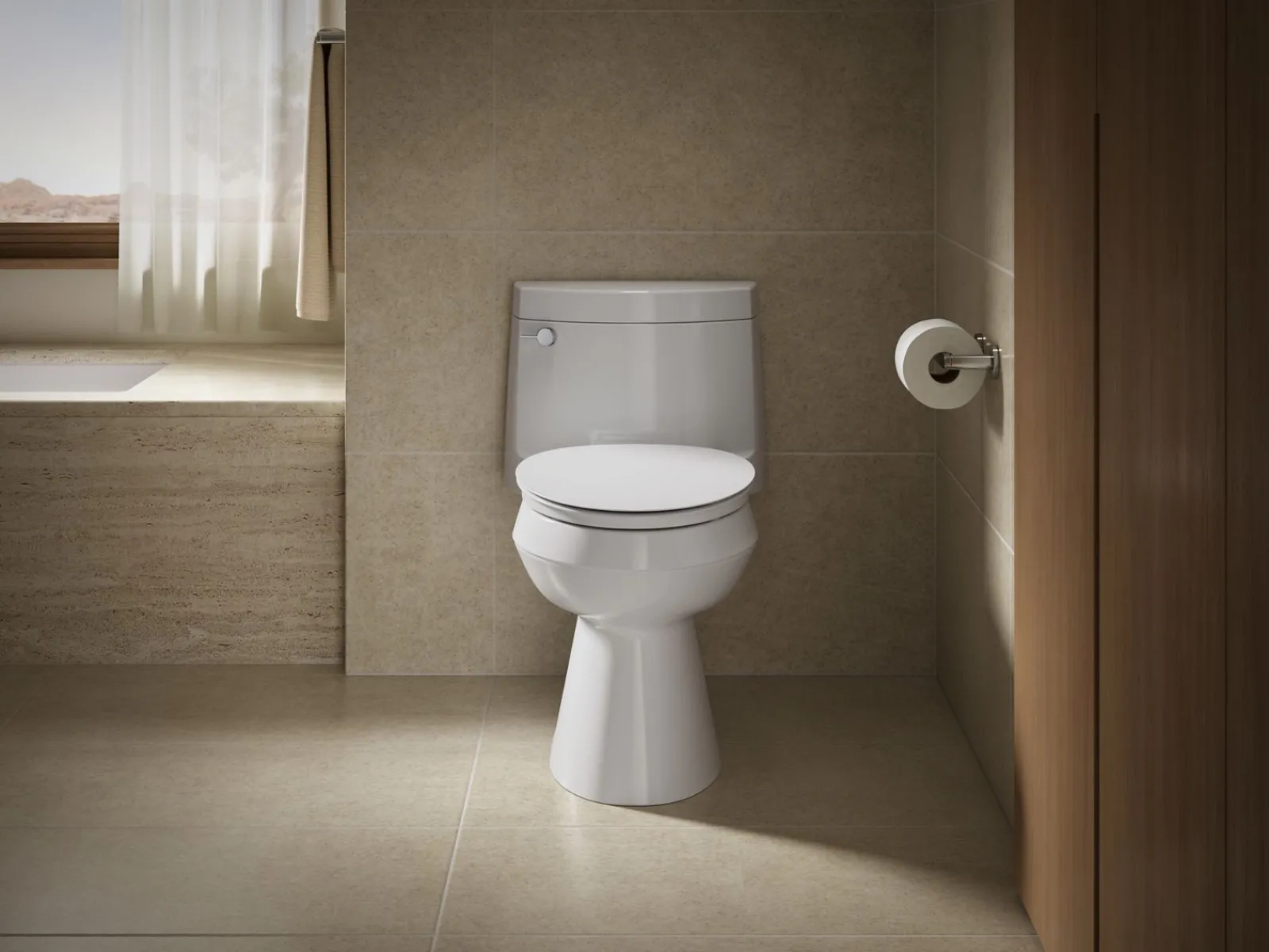 ReadyLatch® Quiet-Close™ elongated toilet seat^Kohler Hot