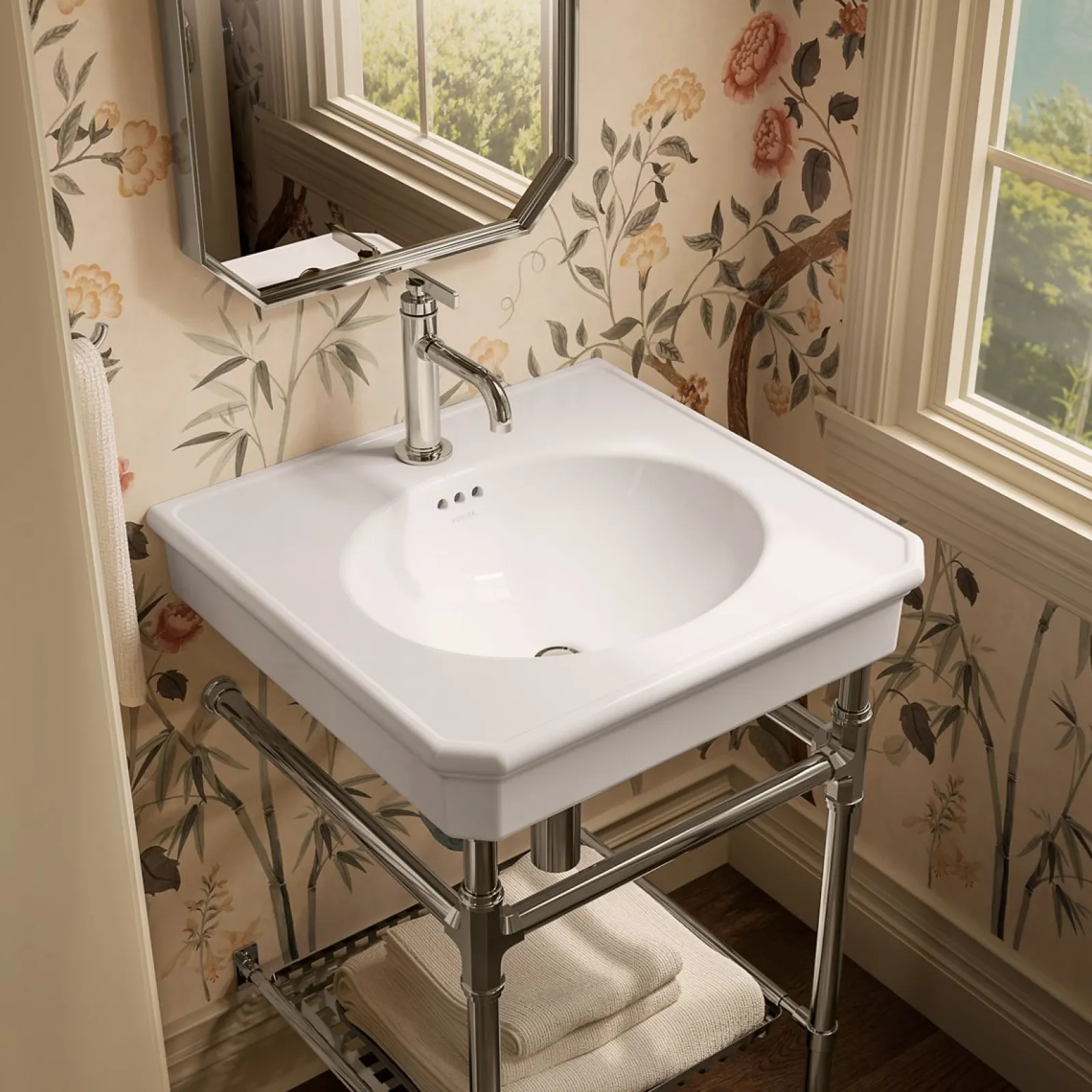 24" rectangular console table bathroom sink^Kohler Best