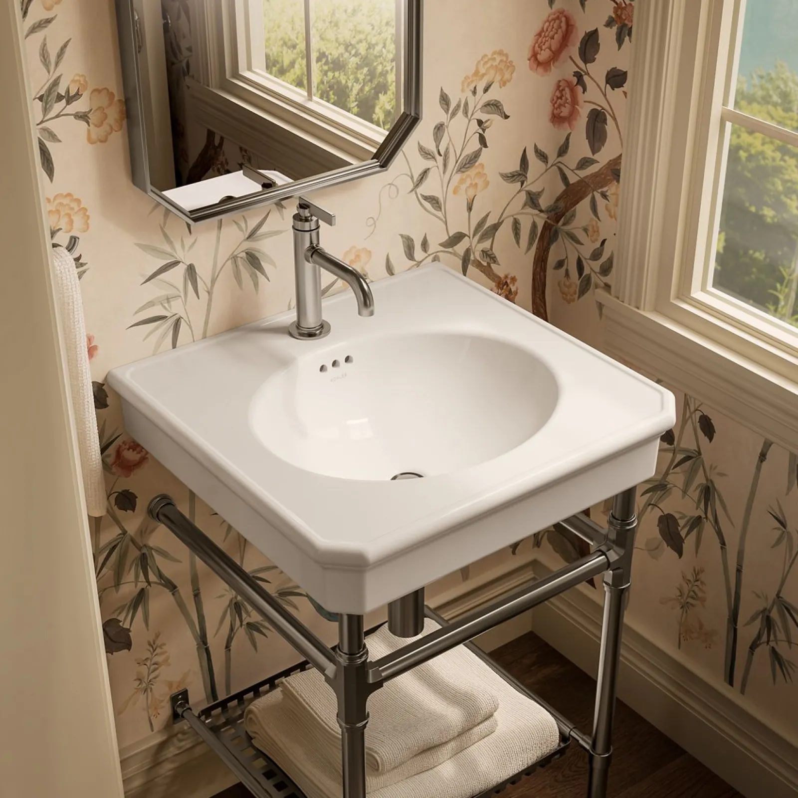 24" rectangular console table bathroom sink^Kohler Best