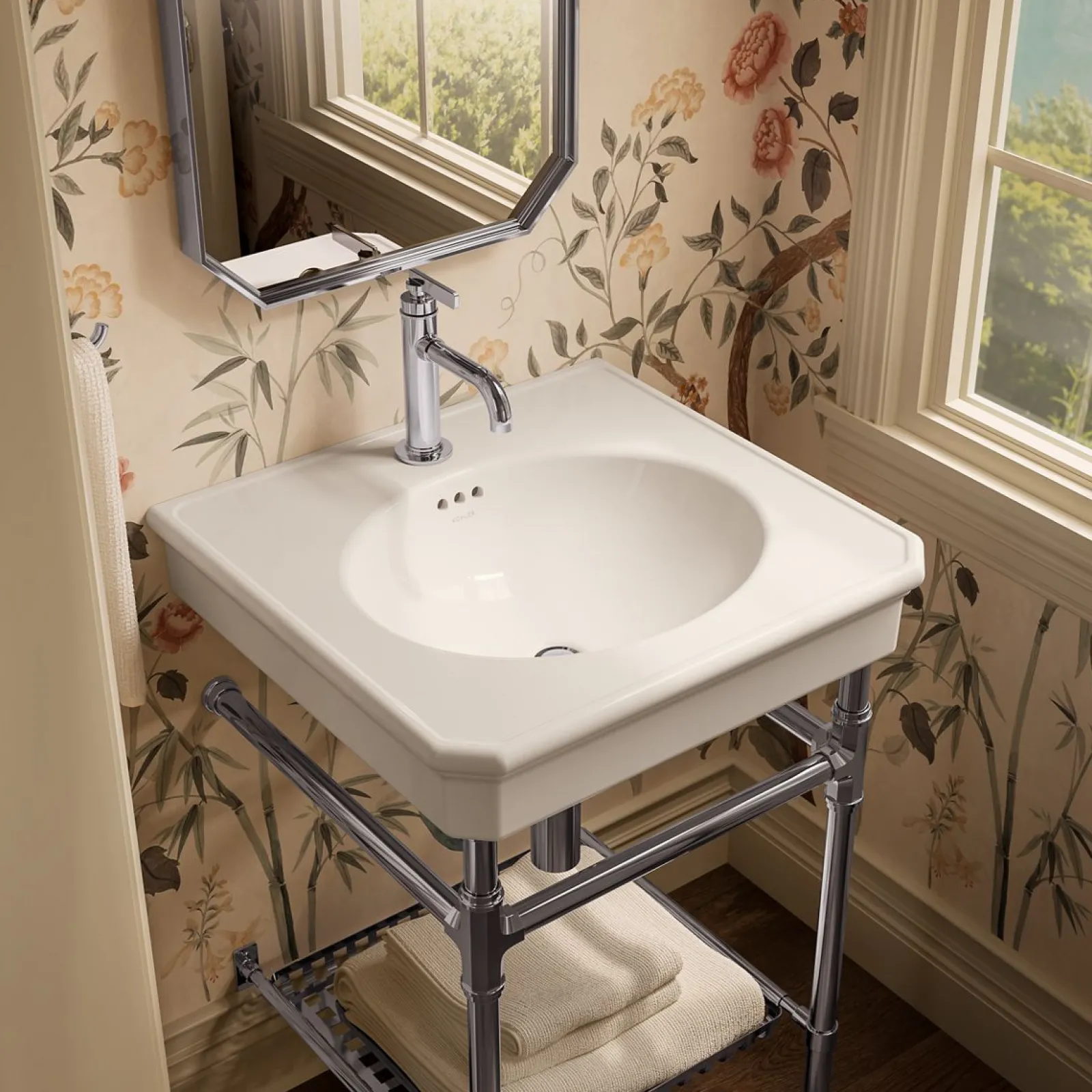 24" rectangular console table bathroom sink^Kohler Best