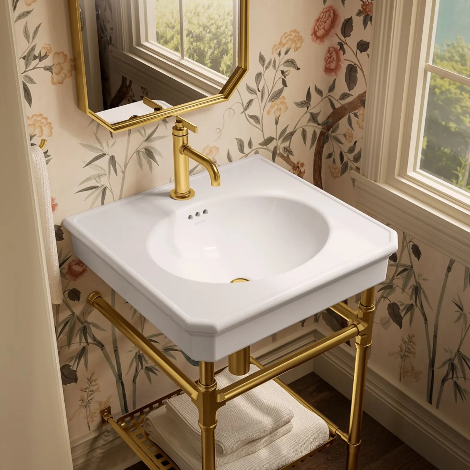 24" rectangular console table bathroom sink^Kohler Best