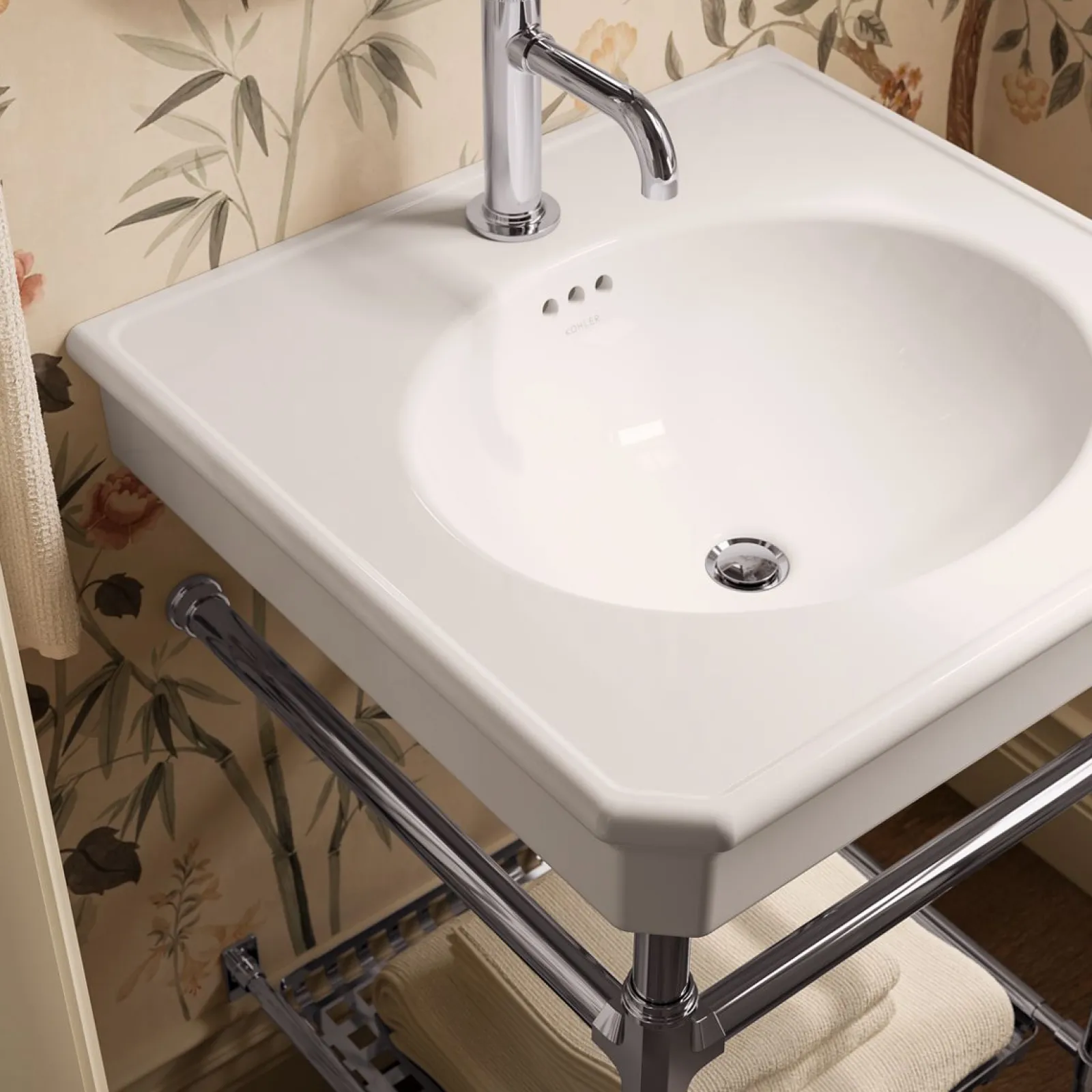 24" rectangular console table bathroom sink^Kohler Best