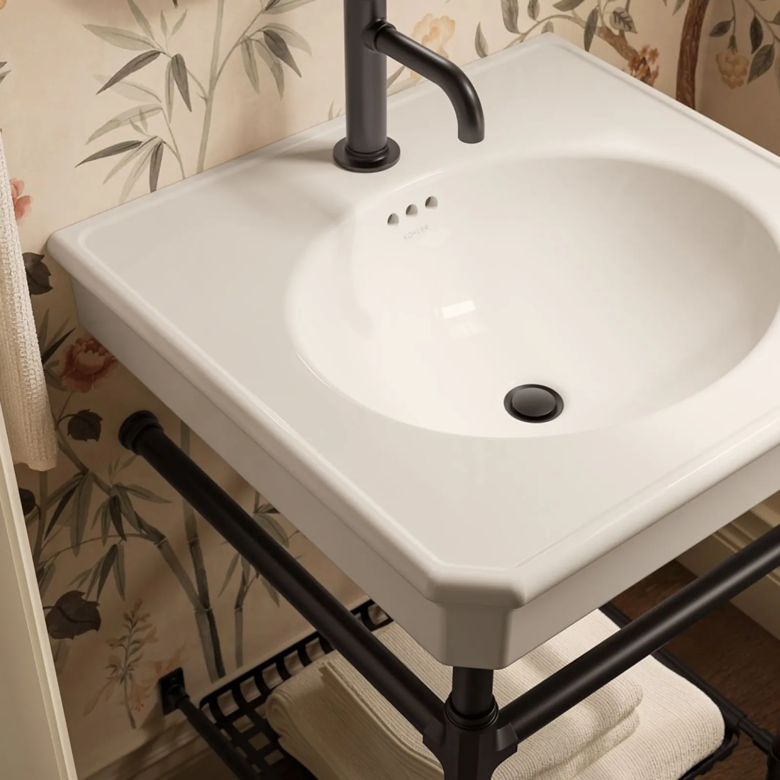 24" rectangular console table bathroom sink^Kohler Best
