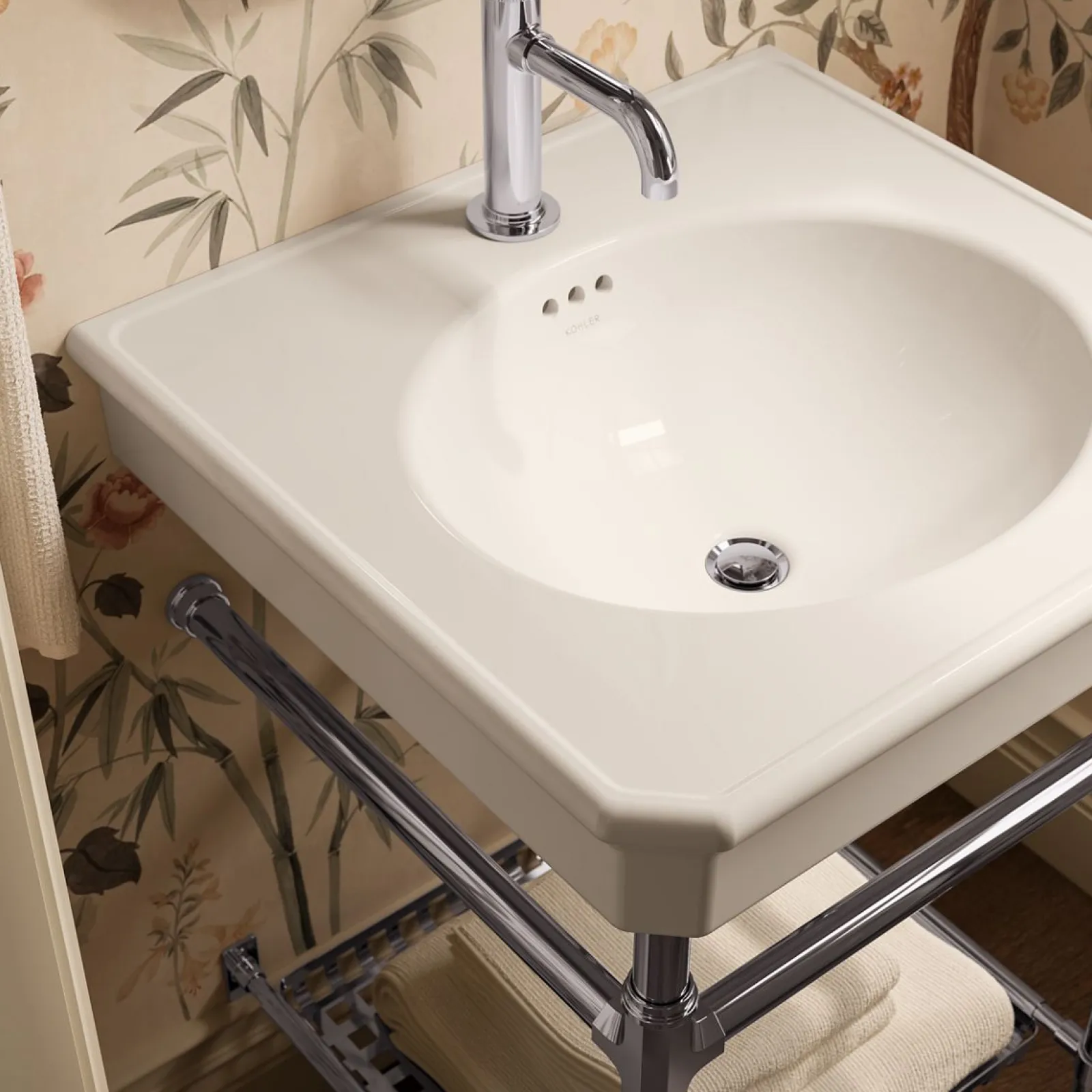 24" rectangular console table bathroom sink^Kohler Best
