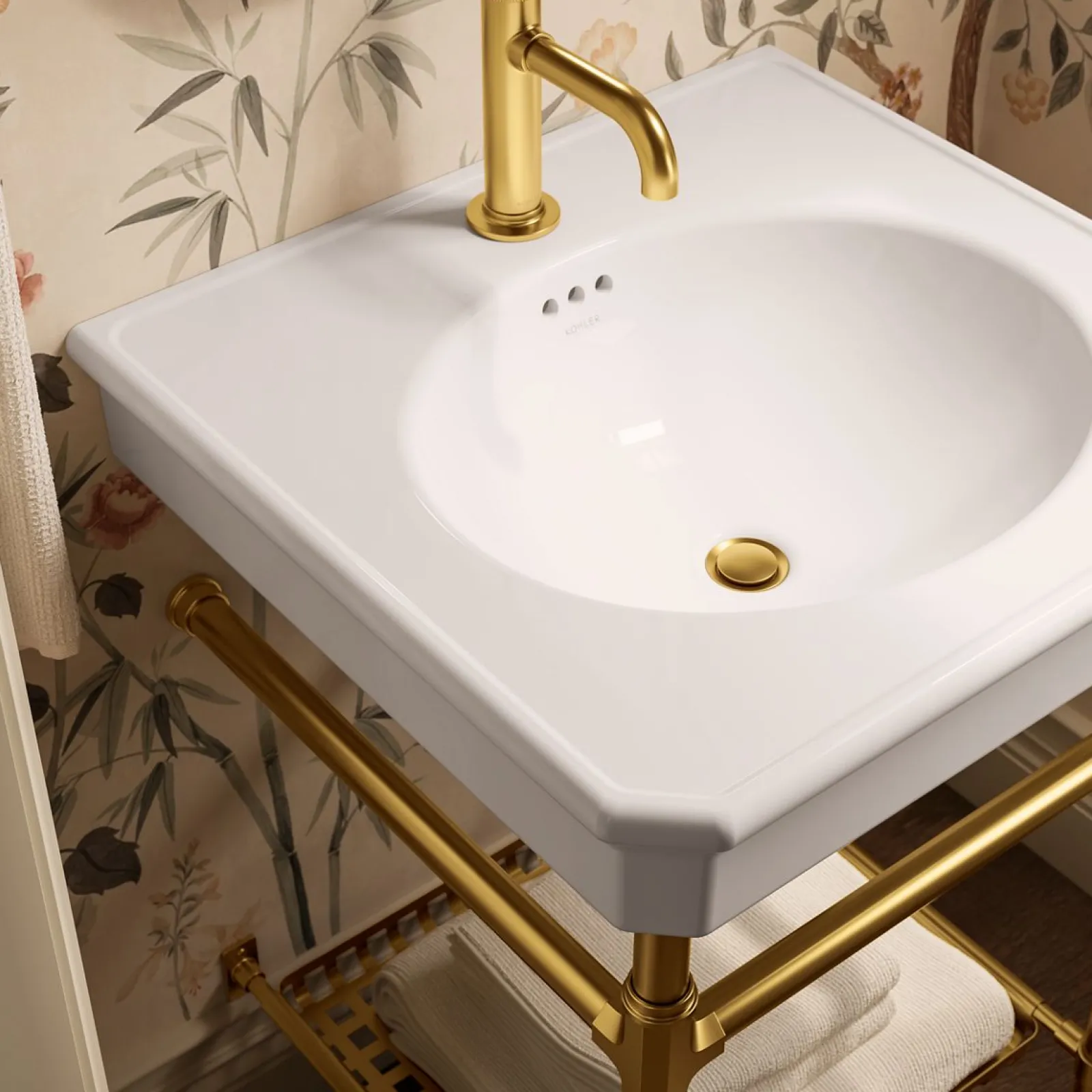 24" rectangular console table bathroom sink^Kohler Best