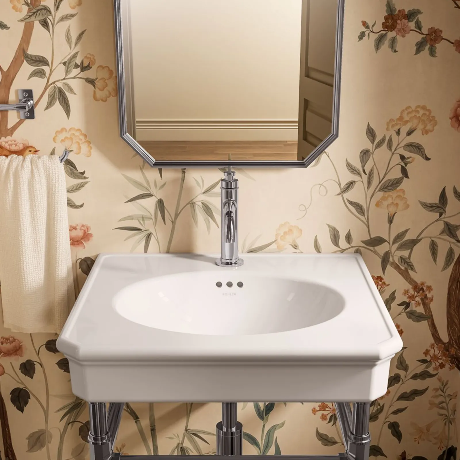 24" rectangular console table bathroom sink^Kohler Best