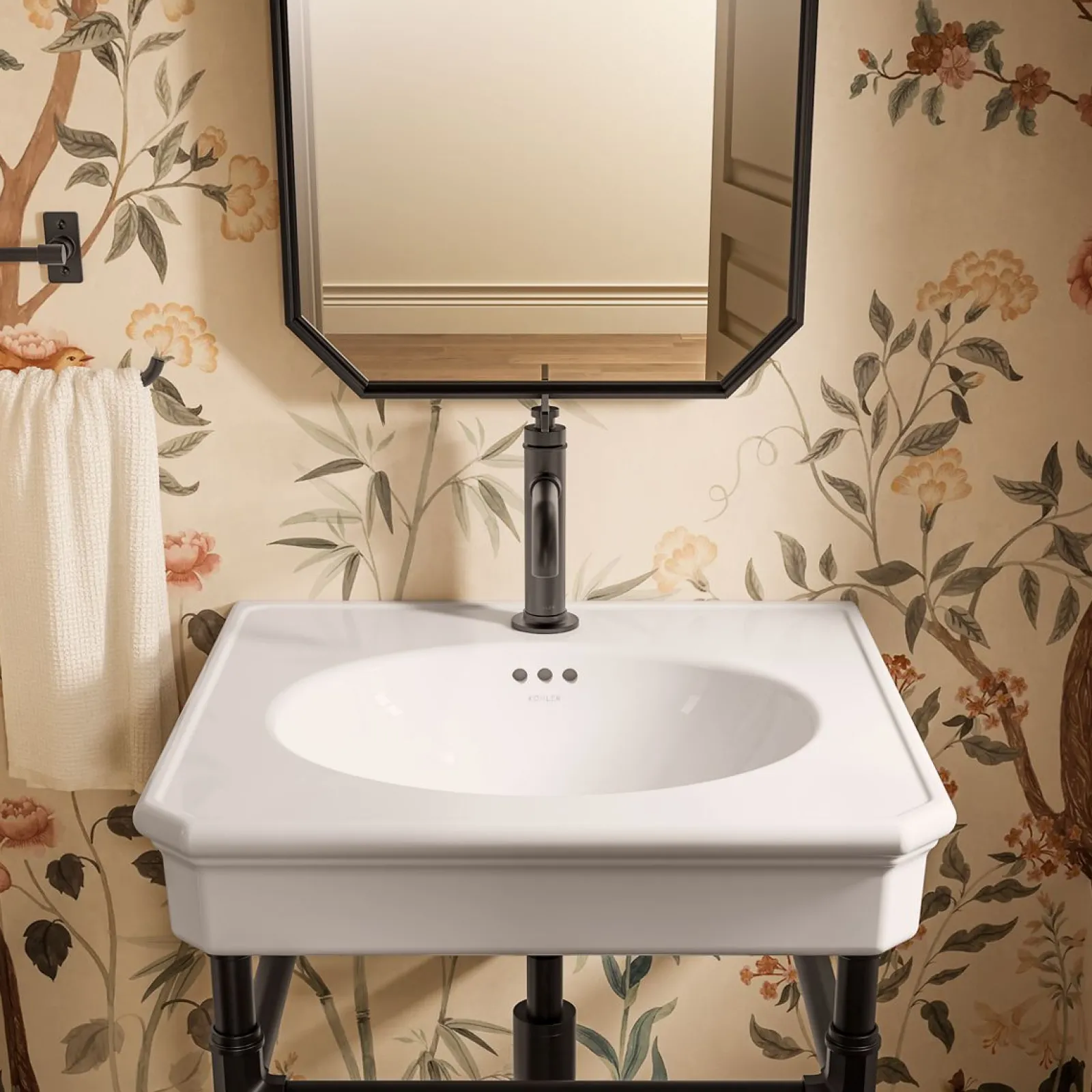 24" rectangular console table bathroom sink^Kohler Best