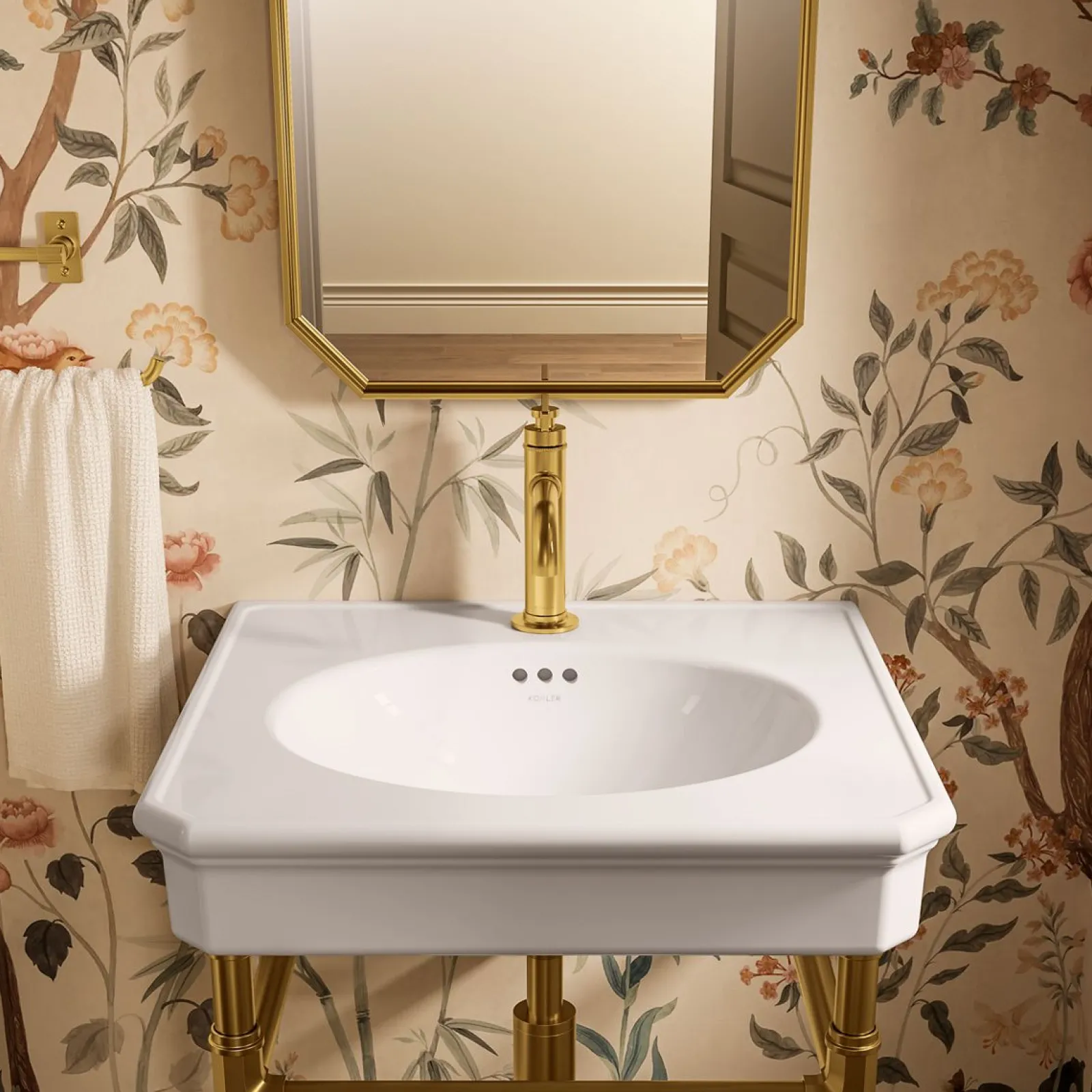 24" rectangular console table bathroom sink^Kohler Best