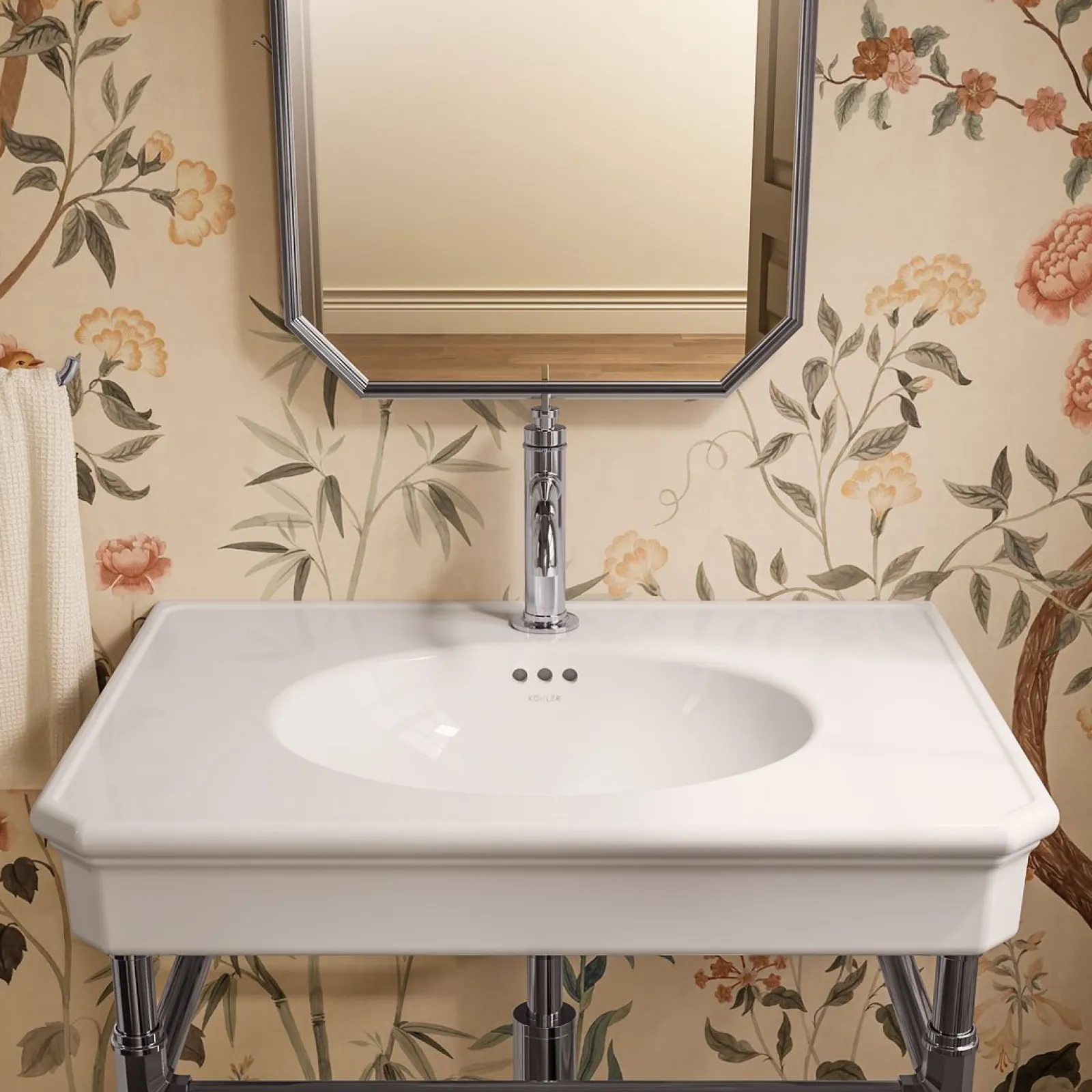 30" rectangular console table bathroom sink^Kohler Best
