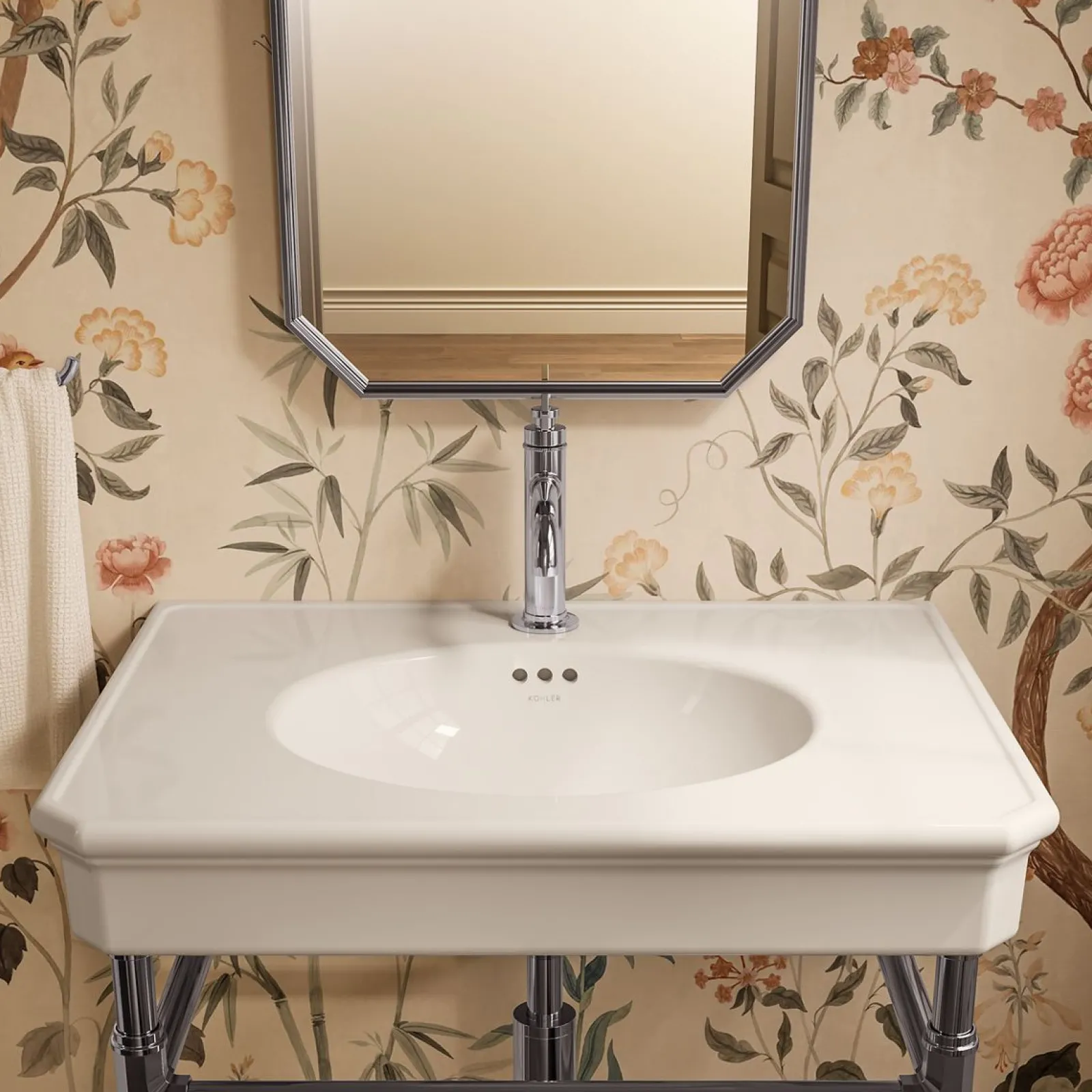 30" rectangular console table bathroom sink^Kohler Best