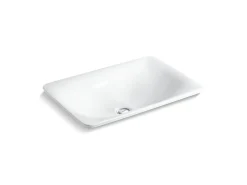 21" rectangular drop-in bathroom sink, no overflow^Kohler