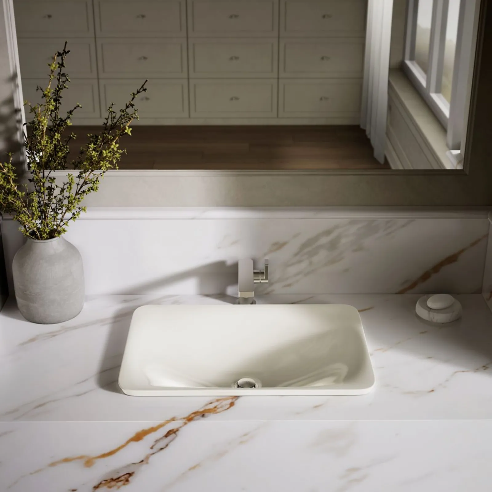21-1/4" rectangular drop-in bathroom sink, no overflow^Kohler