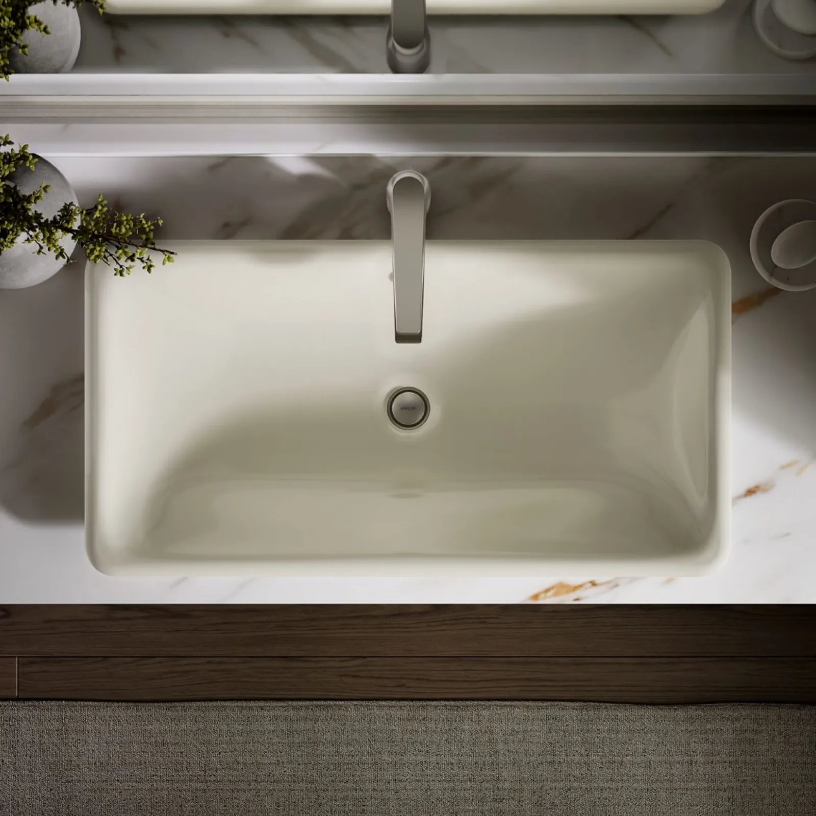 30" rectangular drop-in/undermount/vessel bathroom sink with painted underside^Kohler