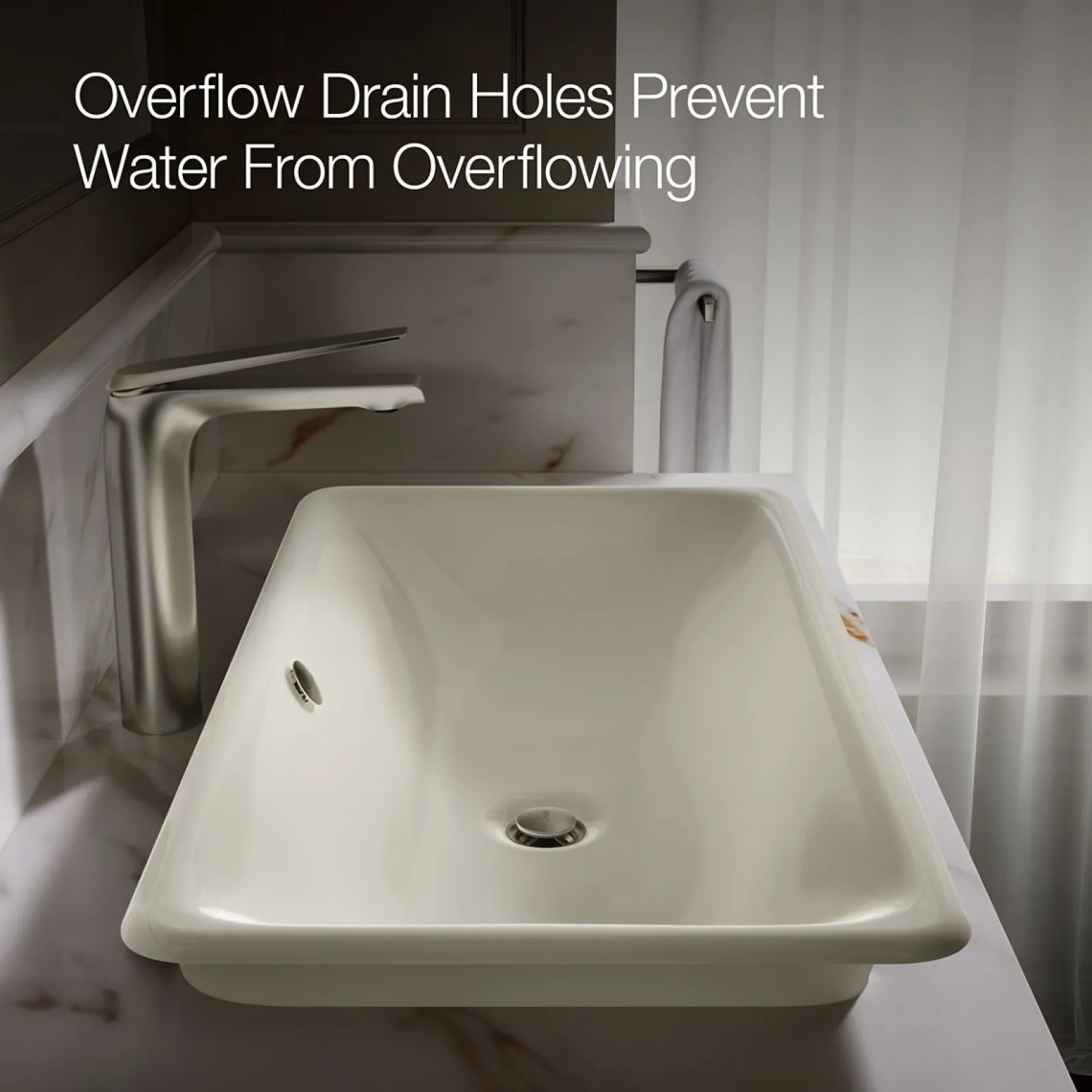 30" rectangular drop-in/undermount/vessel bathroom sink with painted underside^Kohler