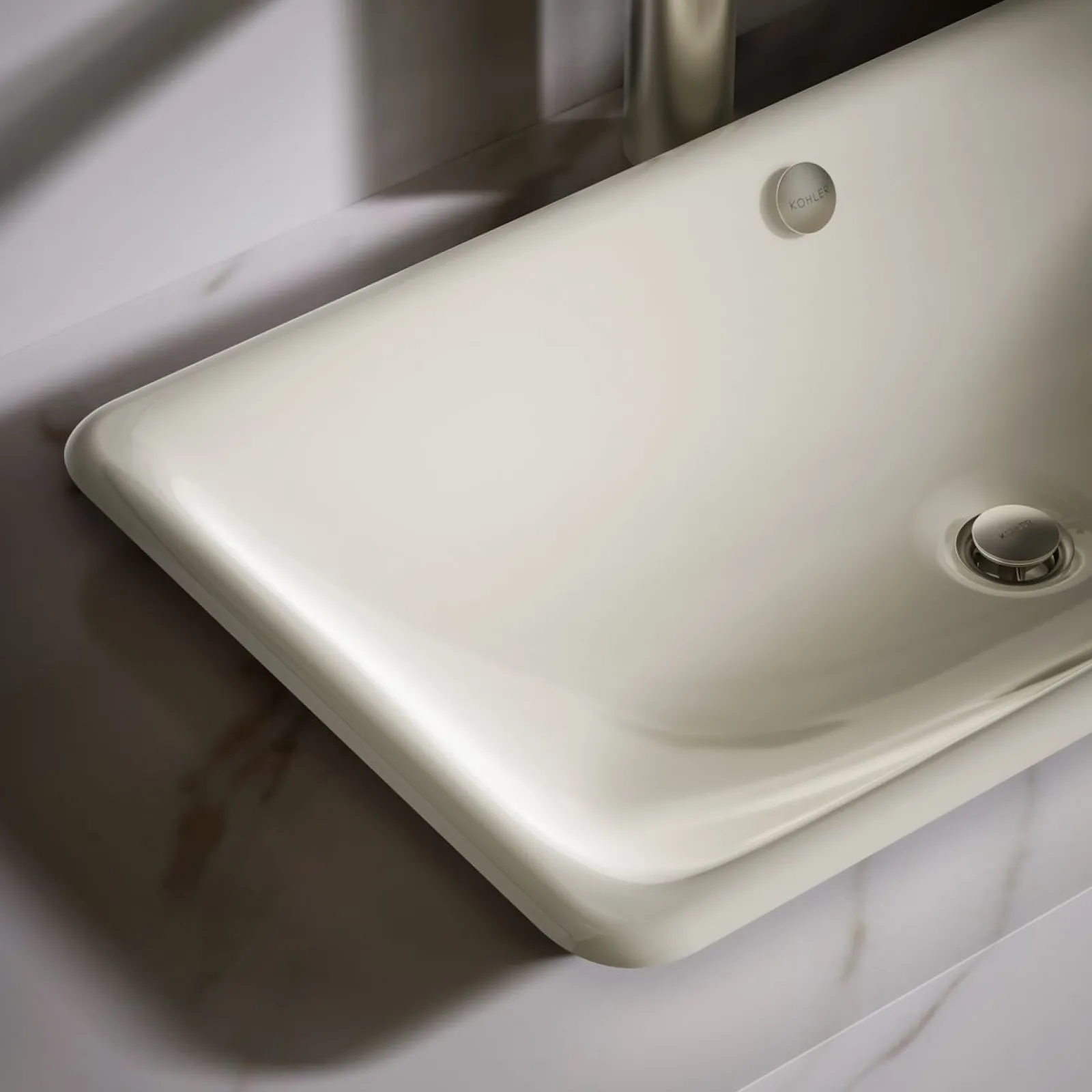 30" rectangular drop-in/undermount/vessel bathroom sink with painted underside^Kohler