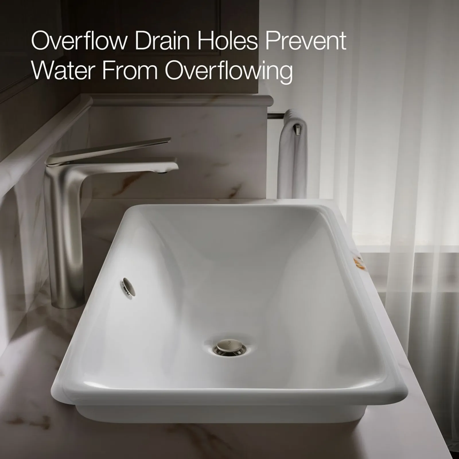 30" rectangular drop-in/undermount/vessel bathroom sink with painted underside^Kohler Sale