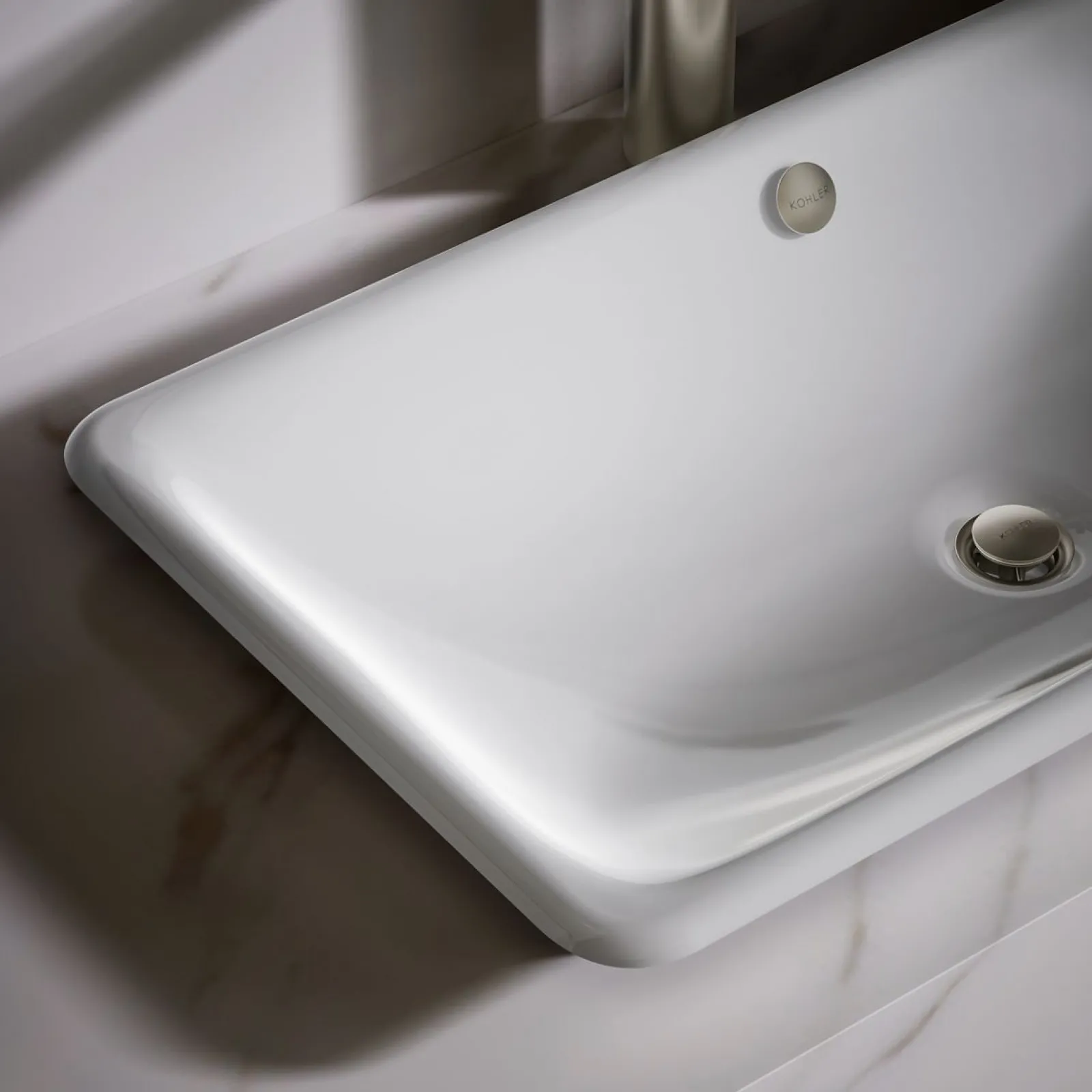 30" rectangular drop-in/undermount/vessel bathroom sink with painted underside^Kohler Sale