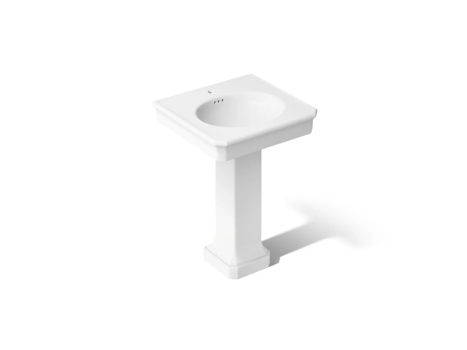 24" rectangular pedestal bathroom sink^Kohler