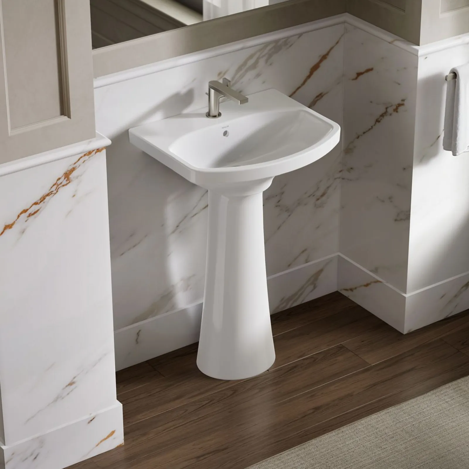 22-3/4" rectangular pedestal bathroom sink^Kohler New