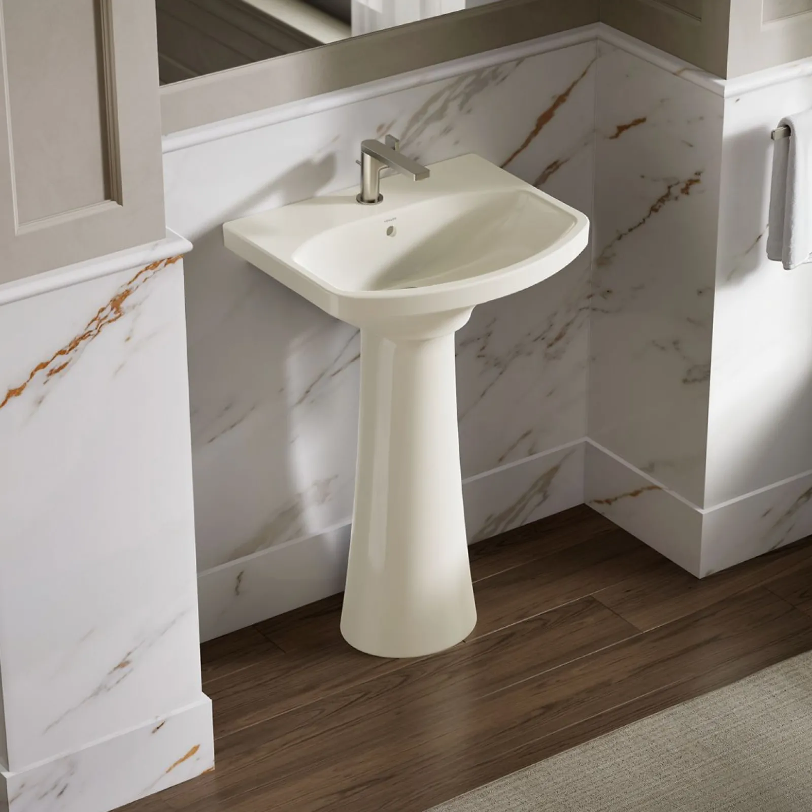 22-3/4" rectangular pedestal bathroom sink^Kohler New