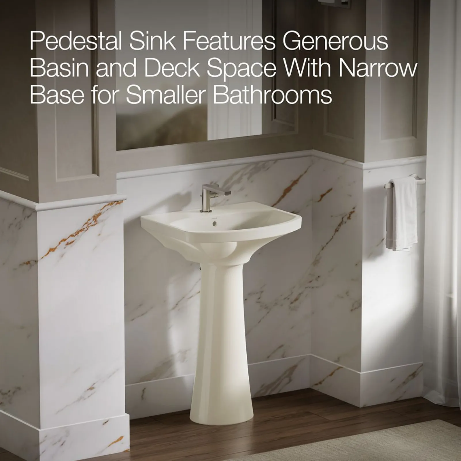 22-3/4" rectangular pedestal bathroom sink^Kohler New