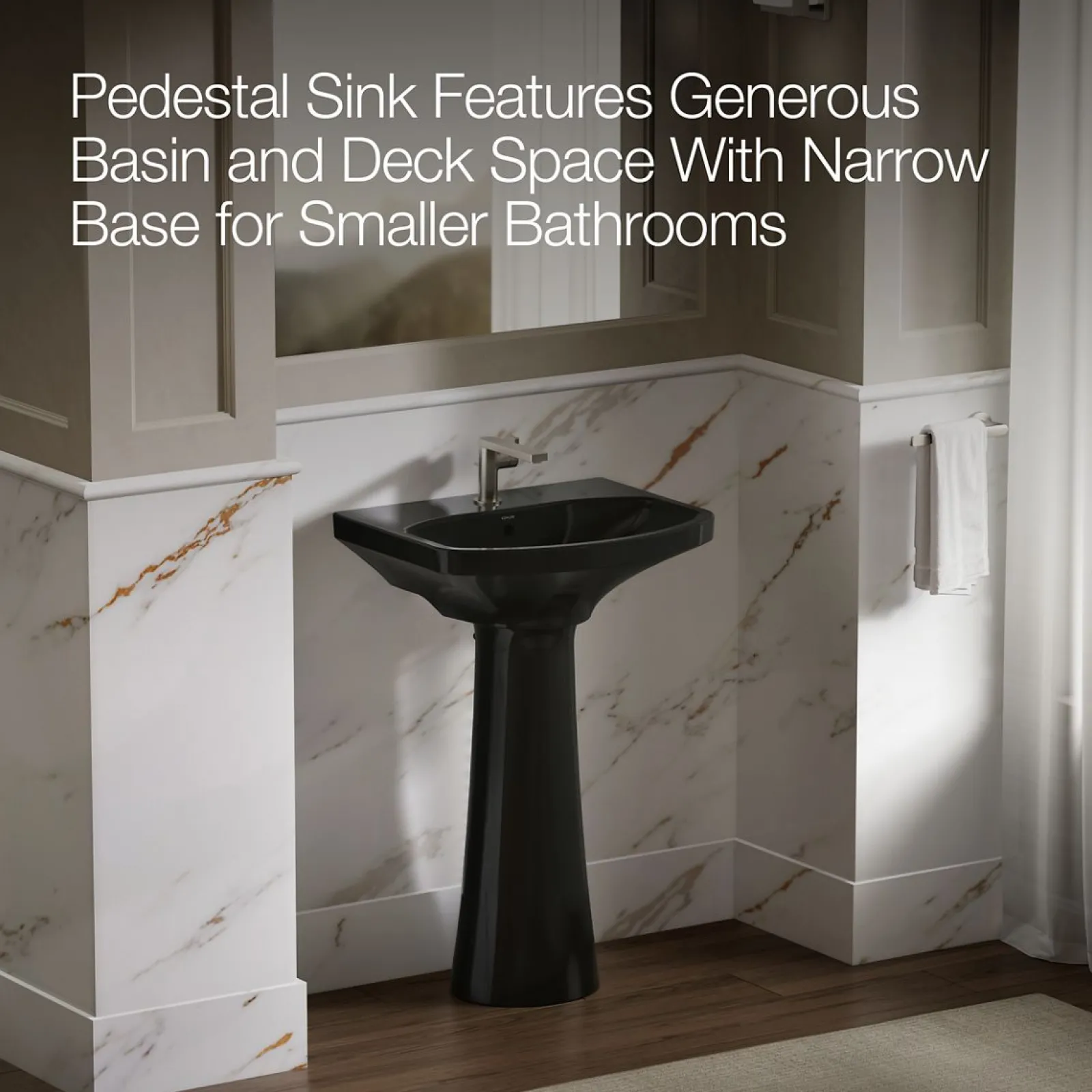 22-3/4" rectangular pedestal bathroom sink^Kohler New