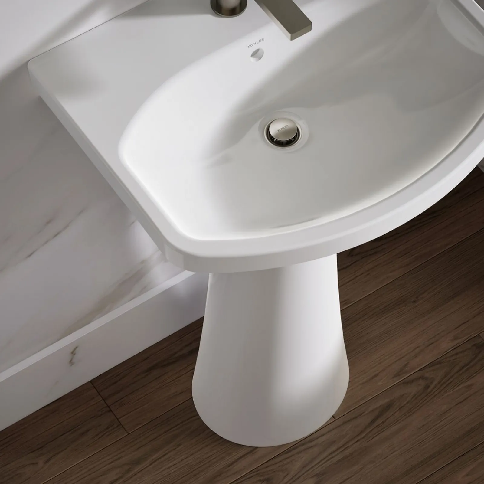 22-3/4" rectangular pedestal bathroom sink^Kohler New