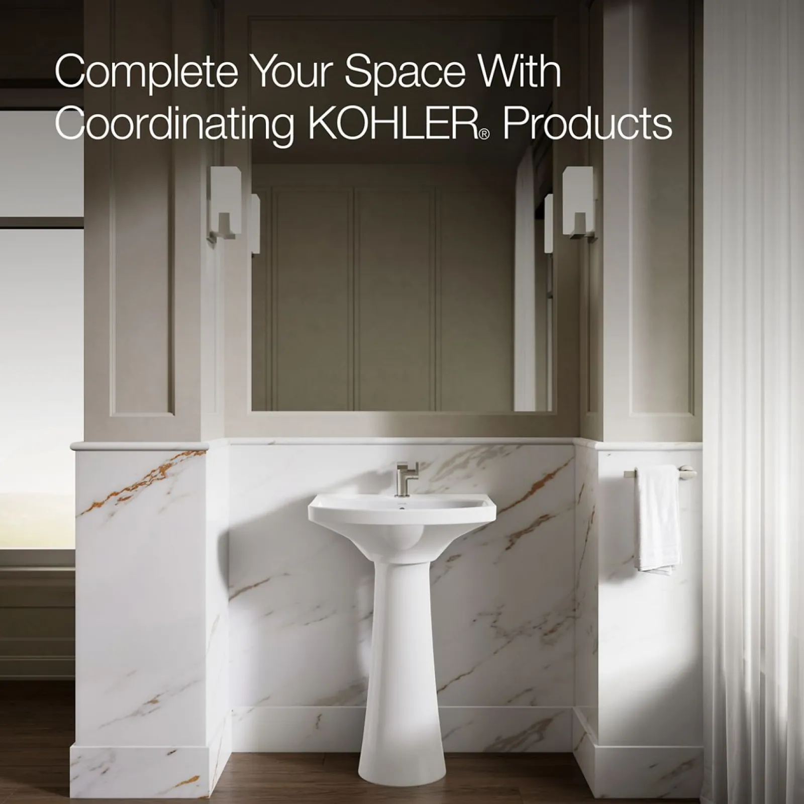 22-3/4" rectangular pedestal bathroom sink^Kohler New