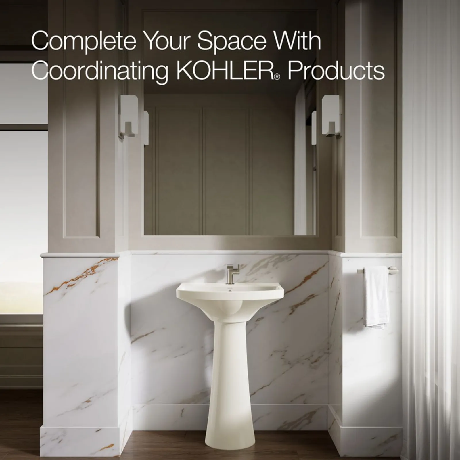 22-3/4" rectangular pedestal bathroom sink^Kohler New