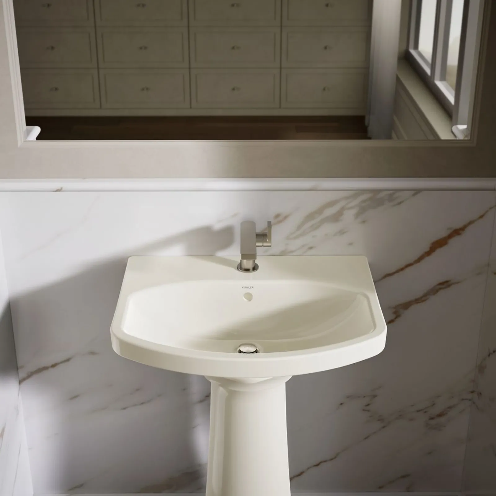 22-3/4" rectangular pedestal bathroom sink^Kohler New
