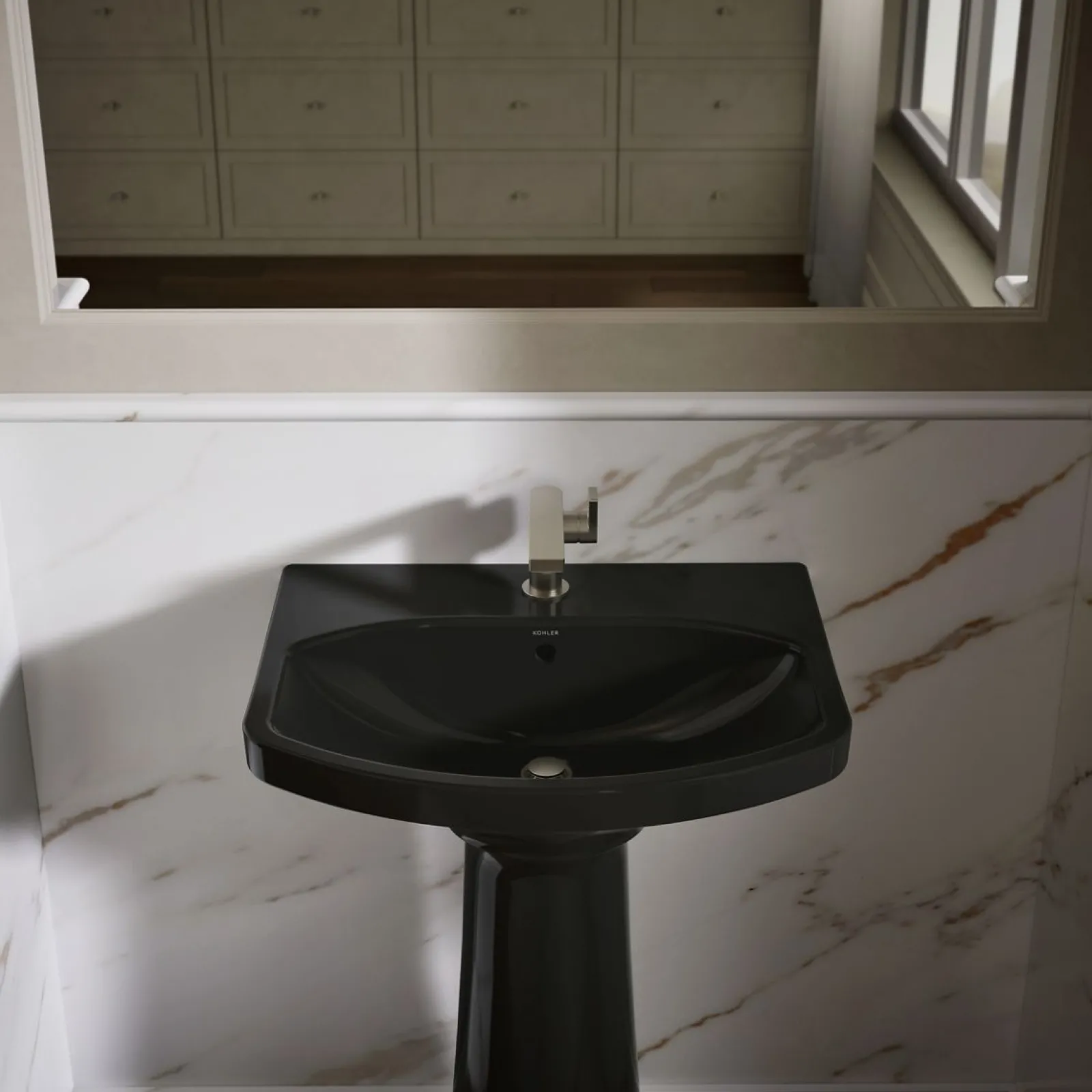 22-3/4" rectangular pedestal bathroom sink^Kohler New